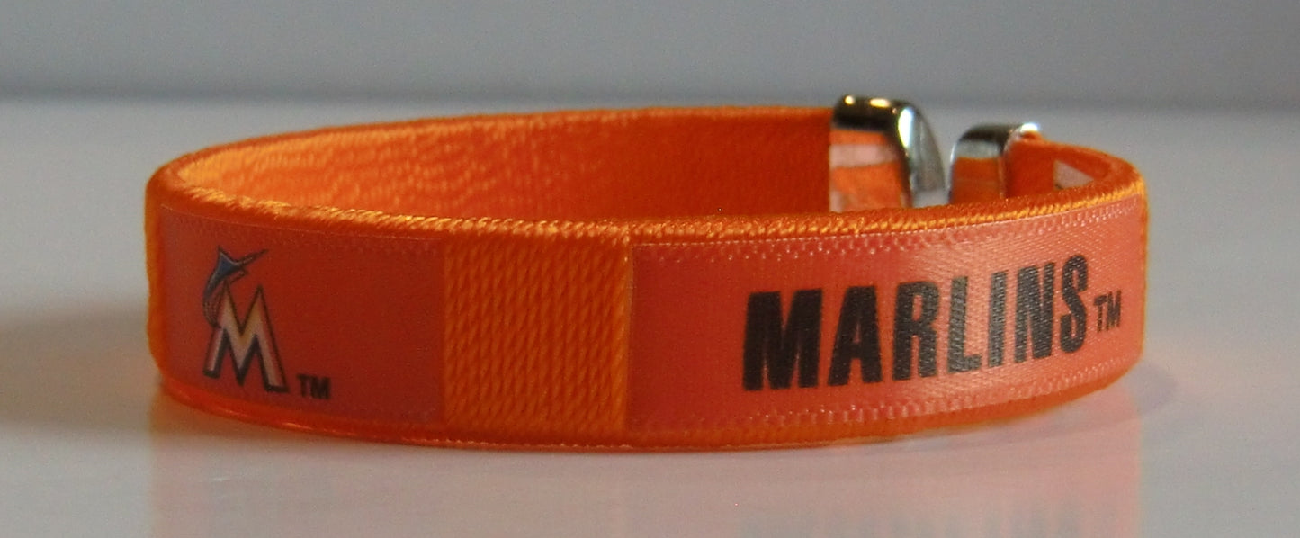 Miami Marlins Fan Bracelet MLB Licensed Baseball Jewelry