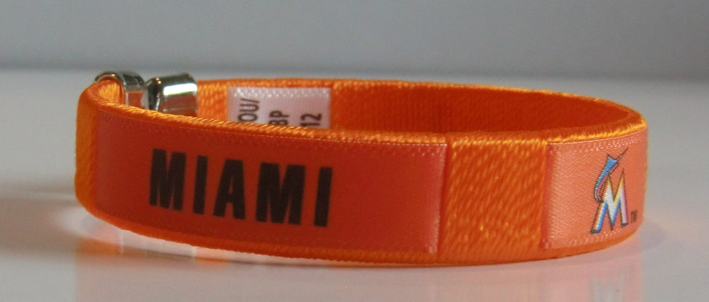 Miami Marlins Fan Bracelet MLB Licensed Baseball Jewelry