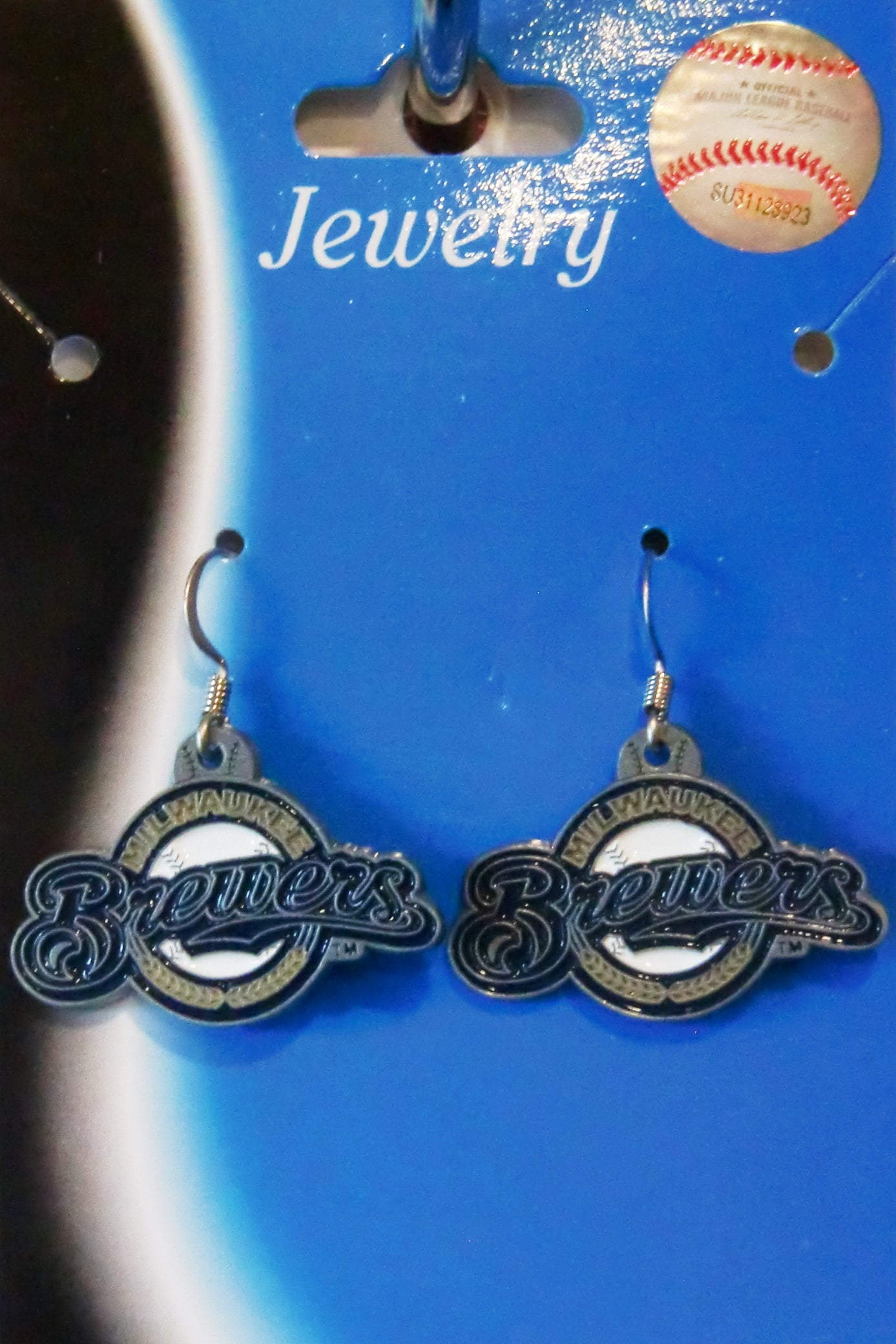 Milwaukee Brewers Dangle Earrings Licensed MLB Baseball
