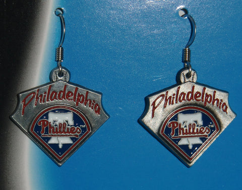 Philadelphia Phillies Dangle Earrings Licensed MLB Baseball