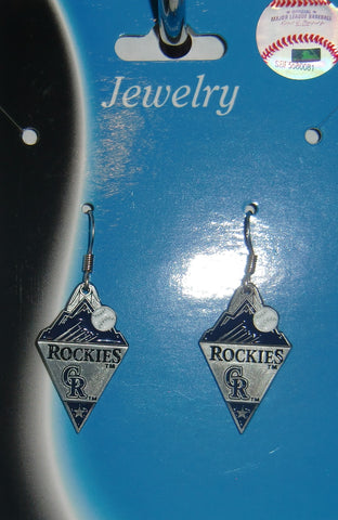 Colorado Rockies Dangle Earrings Licensed MLB Baseball