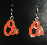 Baltimore Orioles Dangle Earrings (Chrome) MLB Baseball