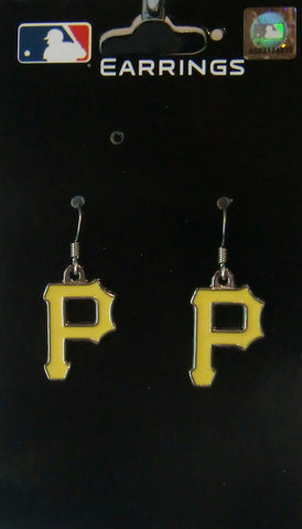 Pittsburgh Pirates Dangle Earrings (Chrome) MLB Baseball