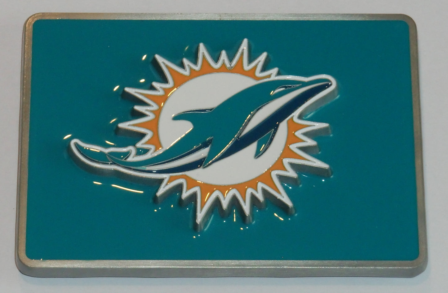 Miami Dolphins Metal Hitch Cover (NFL) (Class II and Class III)