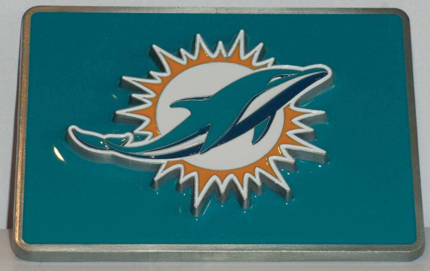 Miami Dolphins Metal Hitch Cover (NFL) (Class II and Class III)