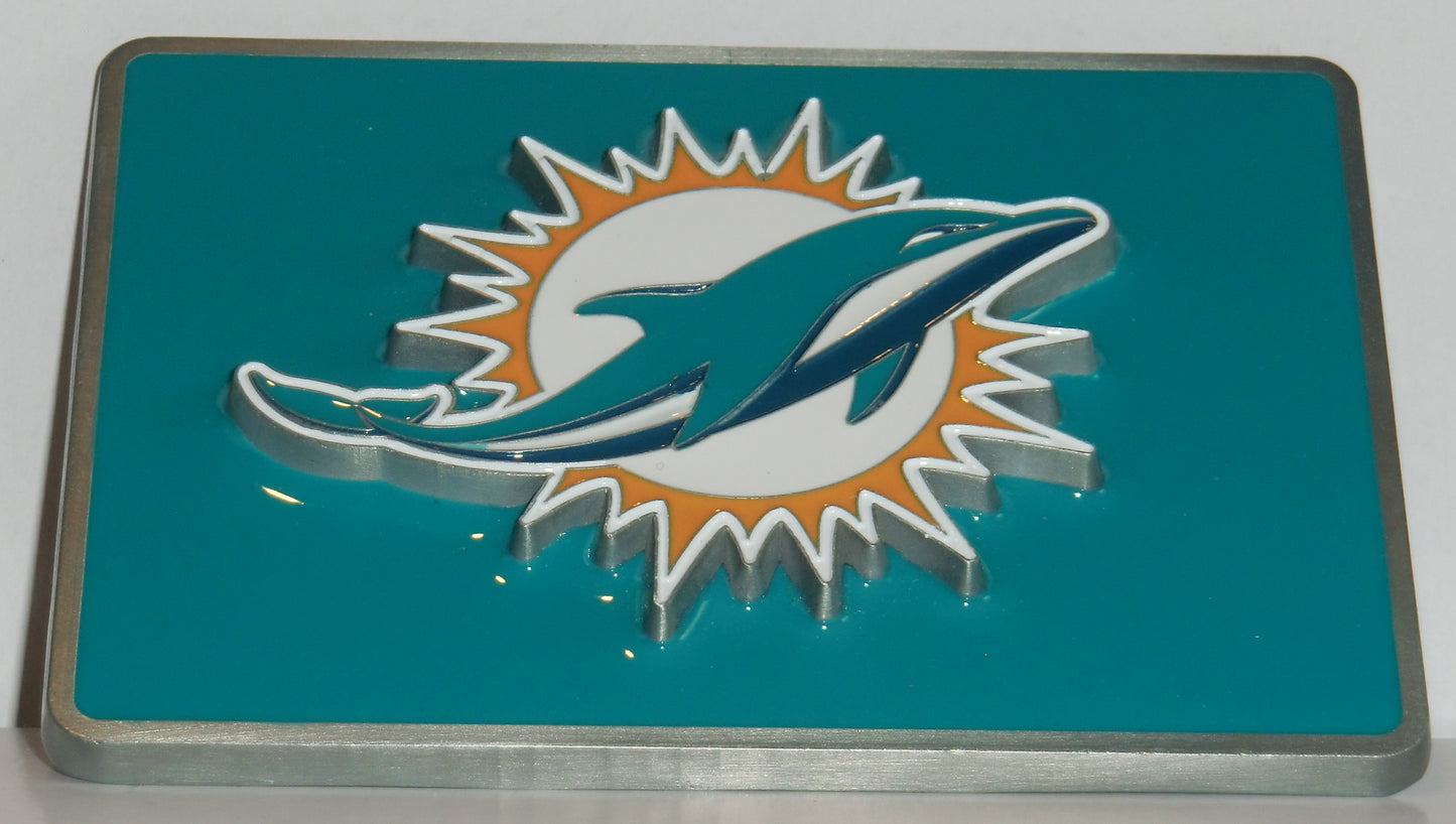 Miami Dolphins Metal Hitch Cover (NFL) (Class II and Class III)