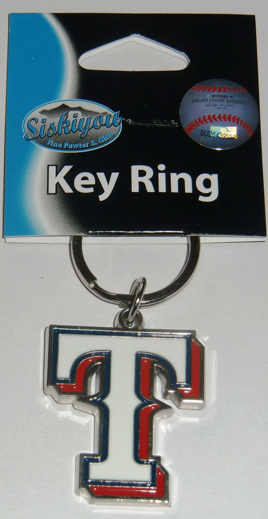 Texas Rangers Metal Key Chain MLB Licensed Baseball