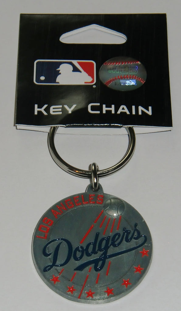 Los Angeles Dodgers 3-D Metal Key Chain MLB Licensed Baseball (Round)