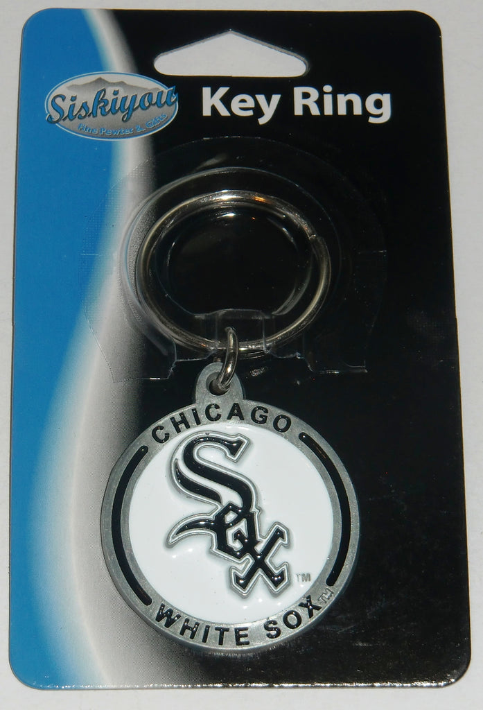 Chicago White Sox 3-D Metal Key Chain MLB Licensed Baseball (Round)