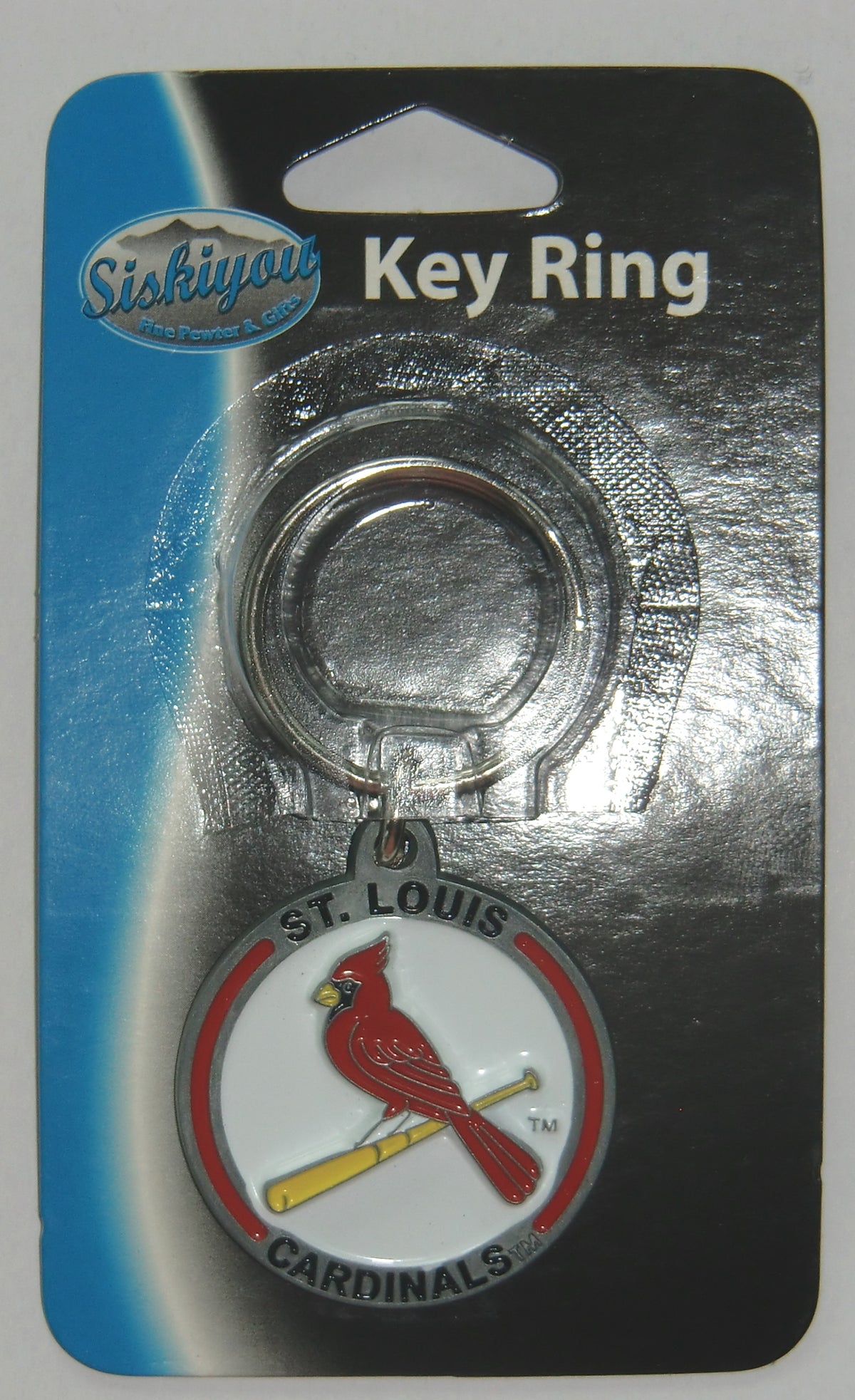 St. Louis Cardinals 3-D Metal Key Chain MLB Licensed Baseball (Round)