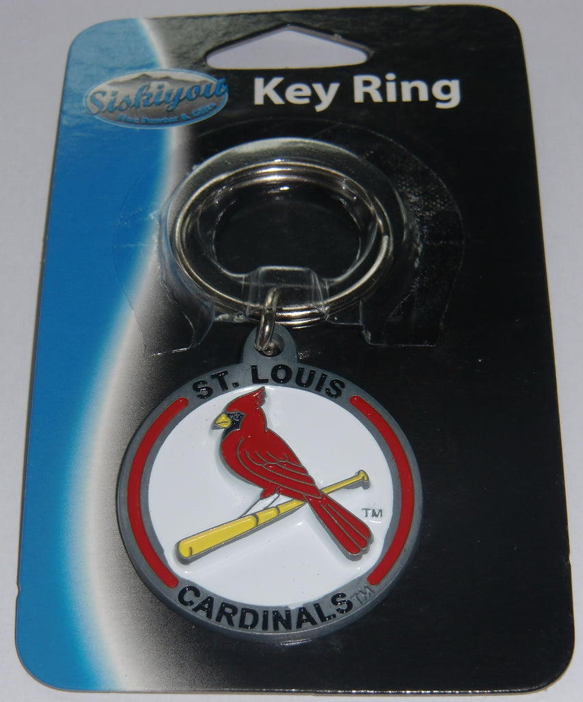 St. Louis Cardinals 3-D Metal Key Chain MLB Licensed Baseball (Round)