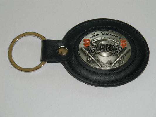 San Francisco Giants 3-D Metal Leather Key chain MLB Licensed Baseball