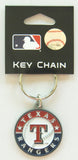 Texas Rangers 3-D Metal Key Chain MLB Licensed Baseball (Round)