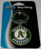 Oakland Athletics A's 3-D Metal Key Chain MLB Licensed Baseball (Round)