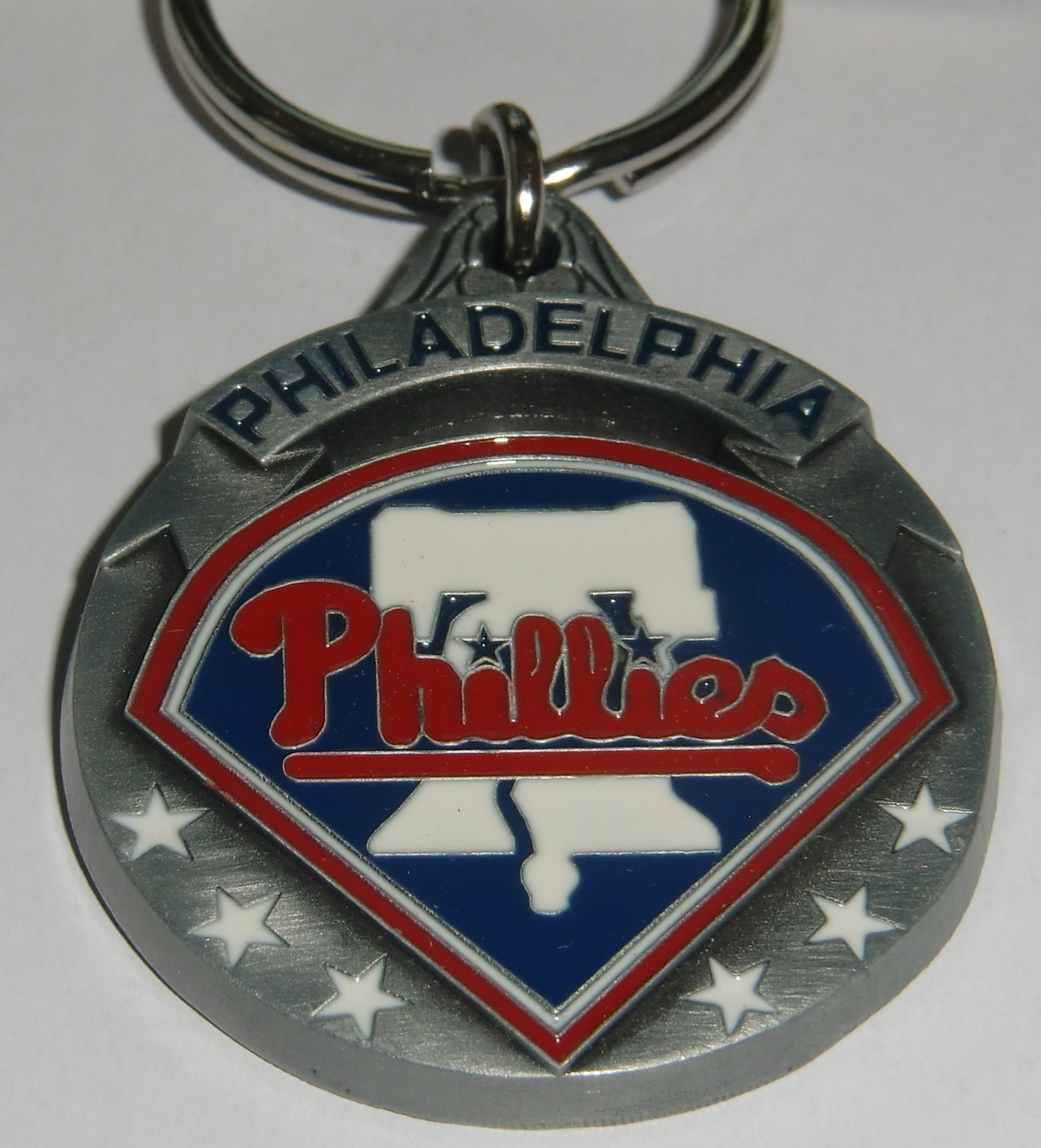 Philadelphia Phillies 3-D Metal Key Chain MLB Licensed Baseball (Round)