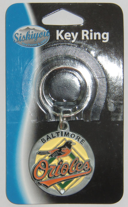 Baltimore Orioles 3-D Metal Key Chain MLB Licensed Baseball (Round)