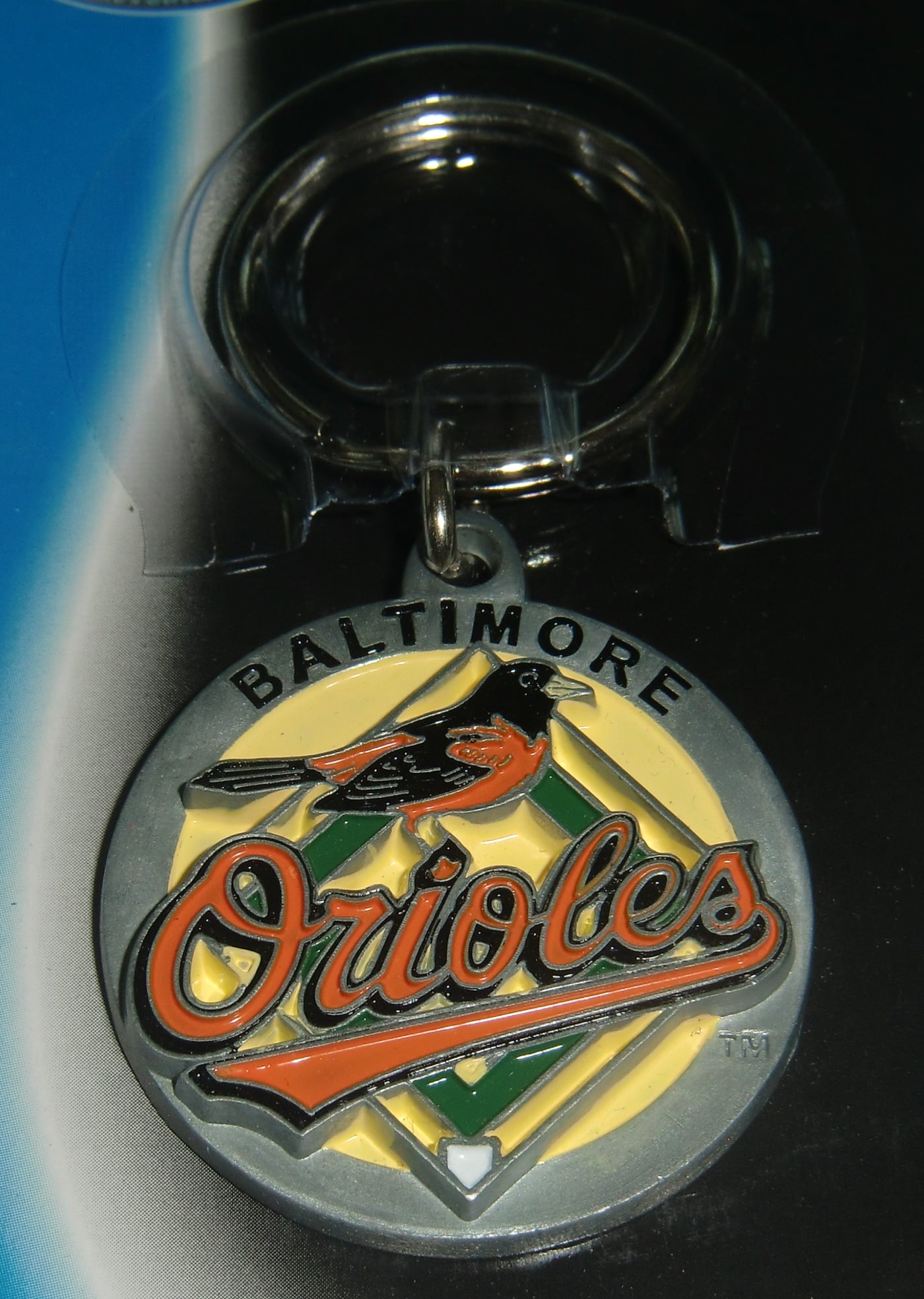 Baltimore Orioles 3-D Metal Key Chain MLB Licensed Baseball (Round)
