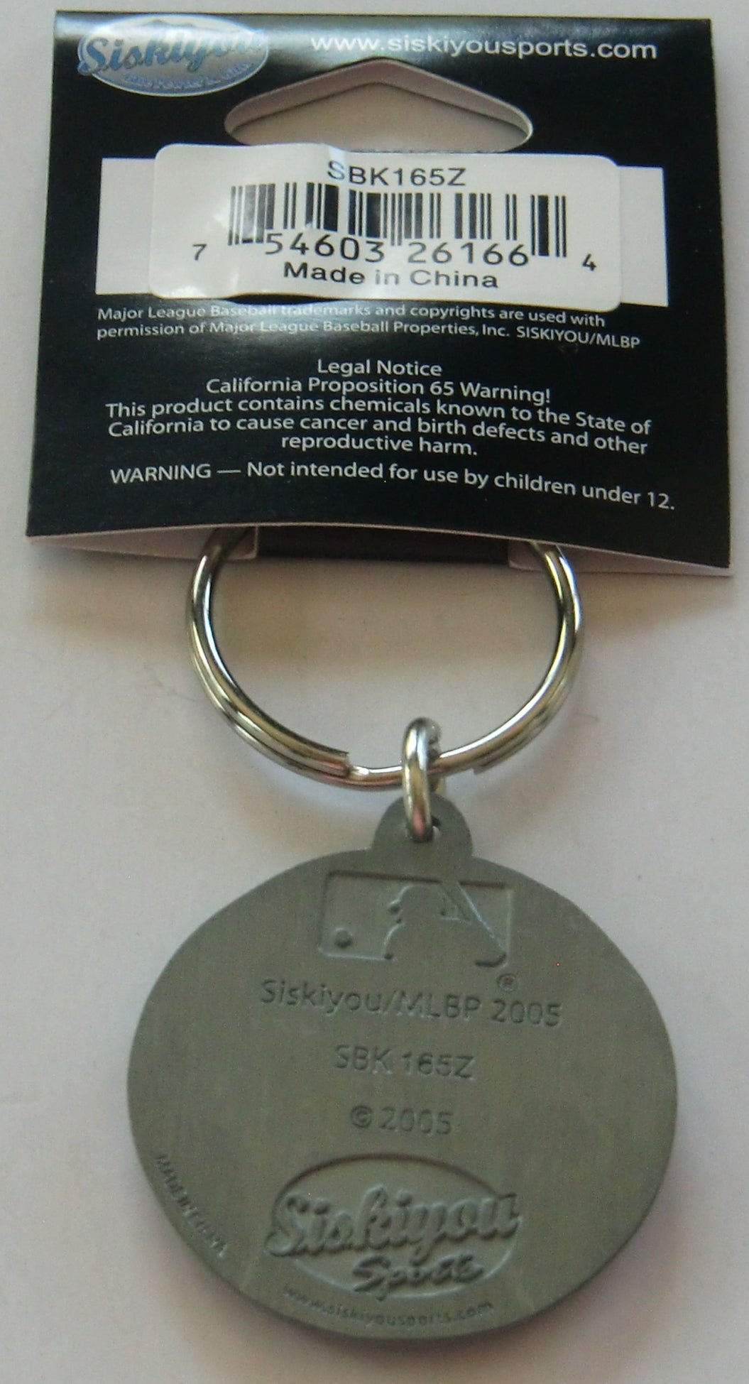 Washington Nationals 3-D Metal Key Chain MLB Licensed Baseball (Round)