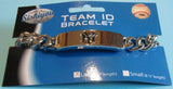 New York Yankees Heavy Duty Metal Link Team ID Bracelet MLB Licensed