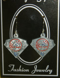 New York Yankees Dangle Earrings Licensed MLB Baseball Jewelry