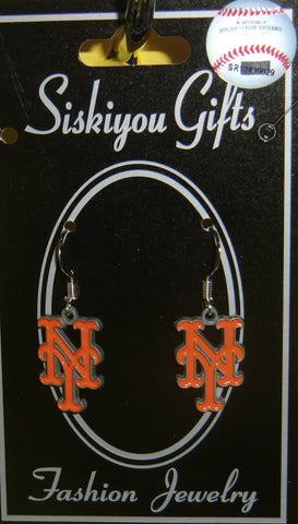 New York Mets Dangle Earrings (zinc) MLB Baseball Licensed Jewelry
