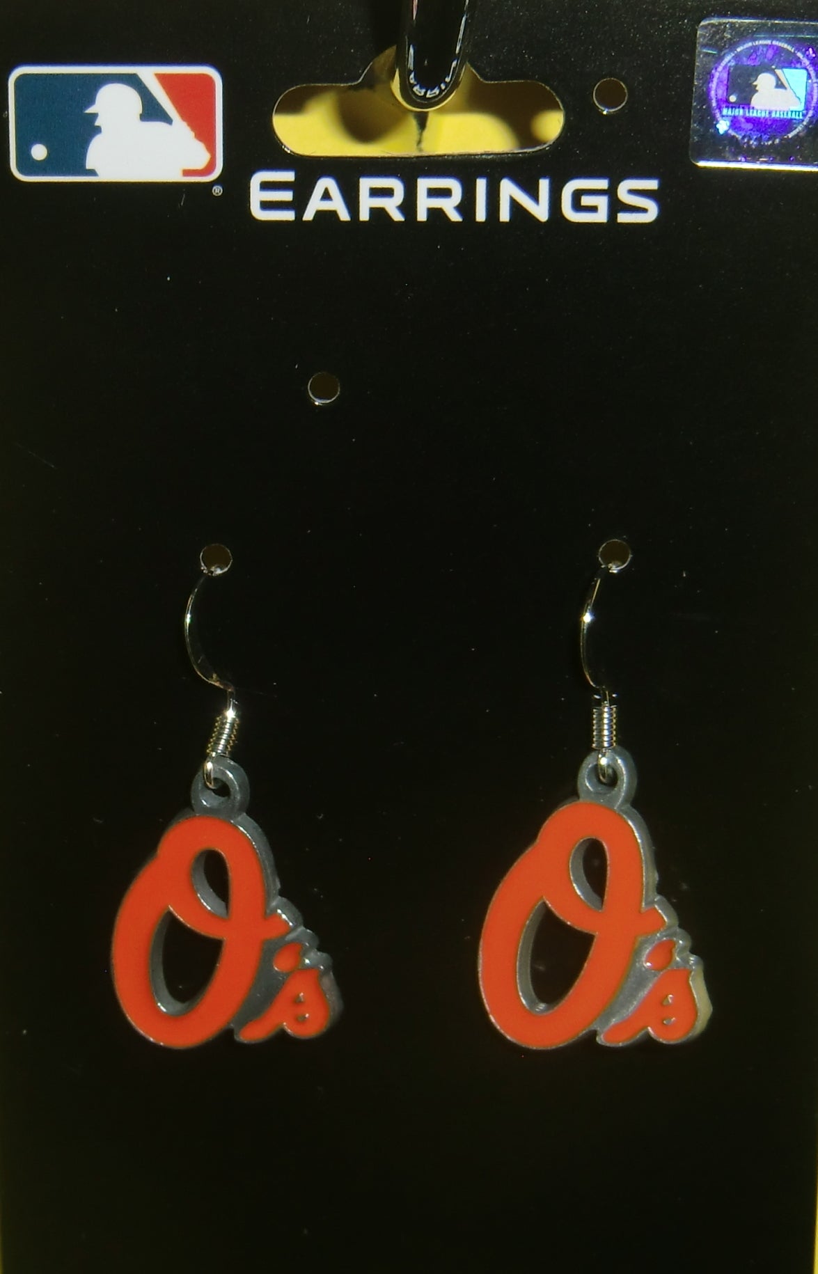 Baltimore Orioles Dangle Earrings (Zinc) Licensed MLB Baseball