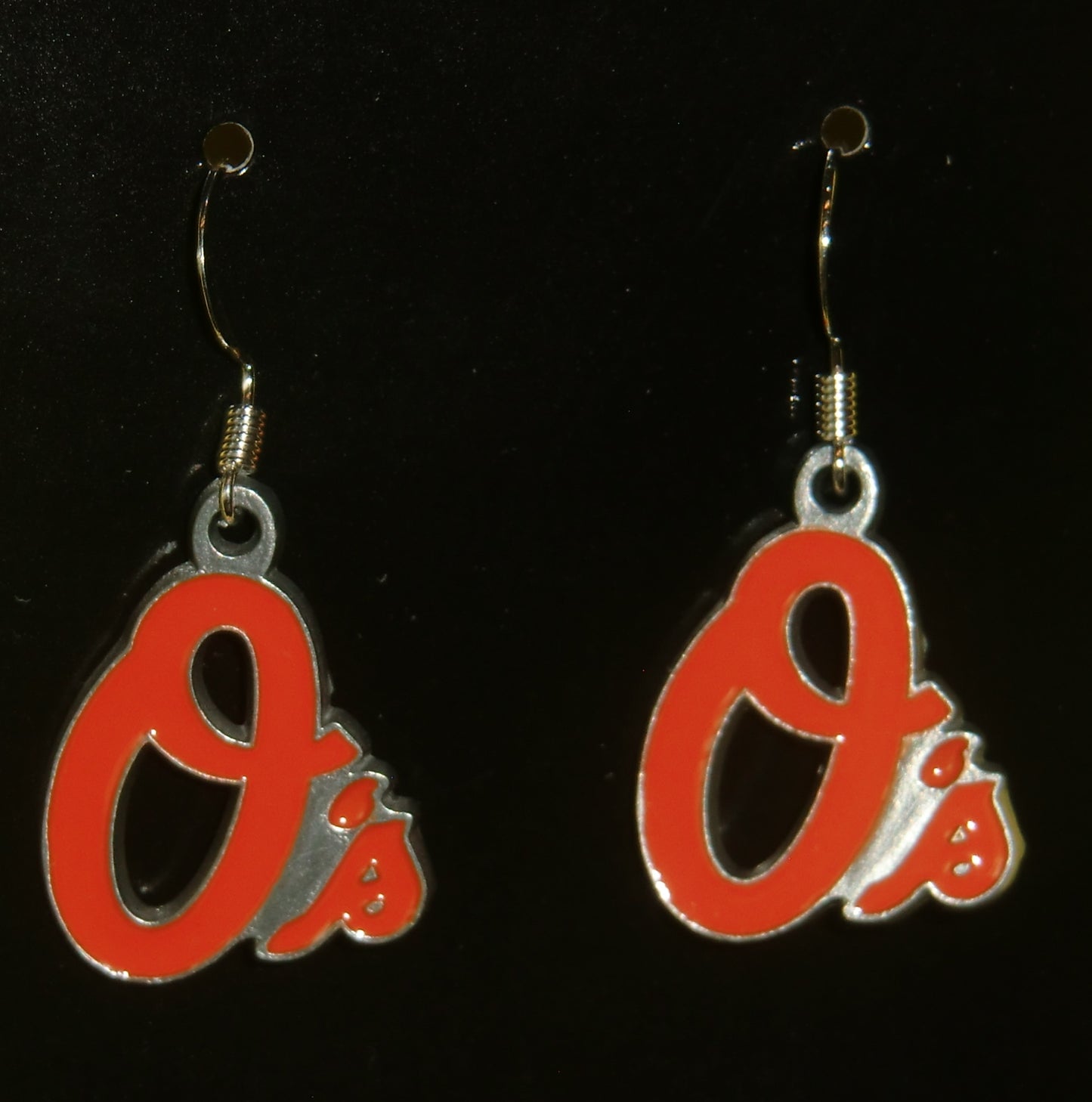 Baltimore Orioles Dangle Earrings (Zinc) Licensed MLB Baseball