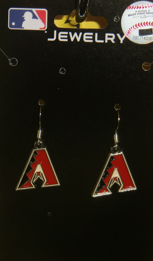 Arizona Diamondbacks Dangle Earrings (Chrome) MLB Jewelry