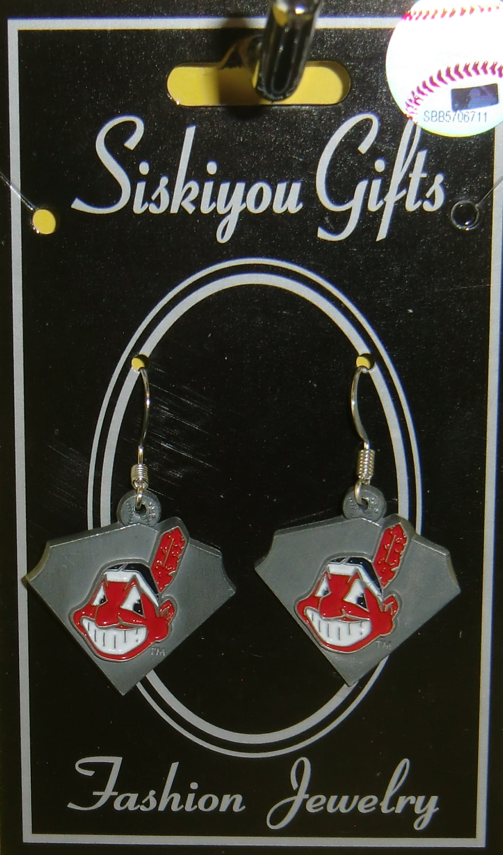 Cleveland Indians Dangle Earrings Licensed MLB Baseball
