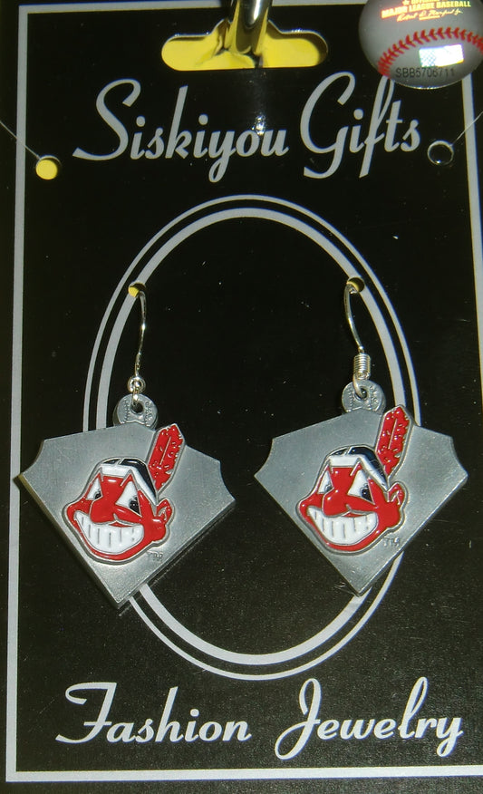 Cleveland Indians Dangle Earrings Licensed MLB Baseball