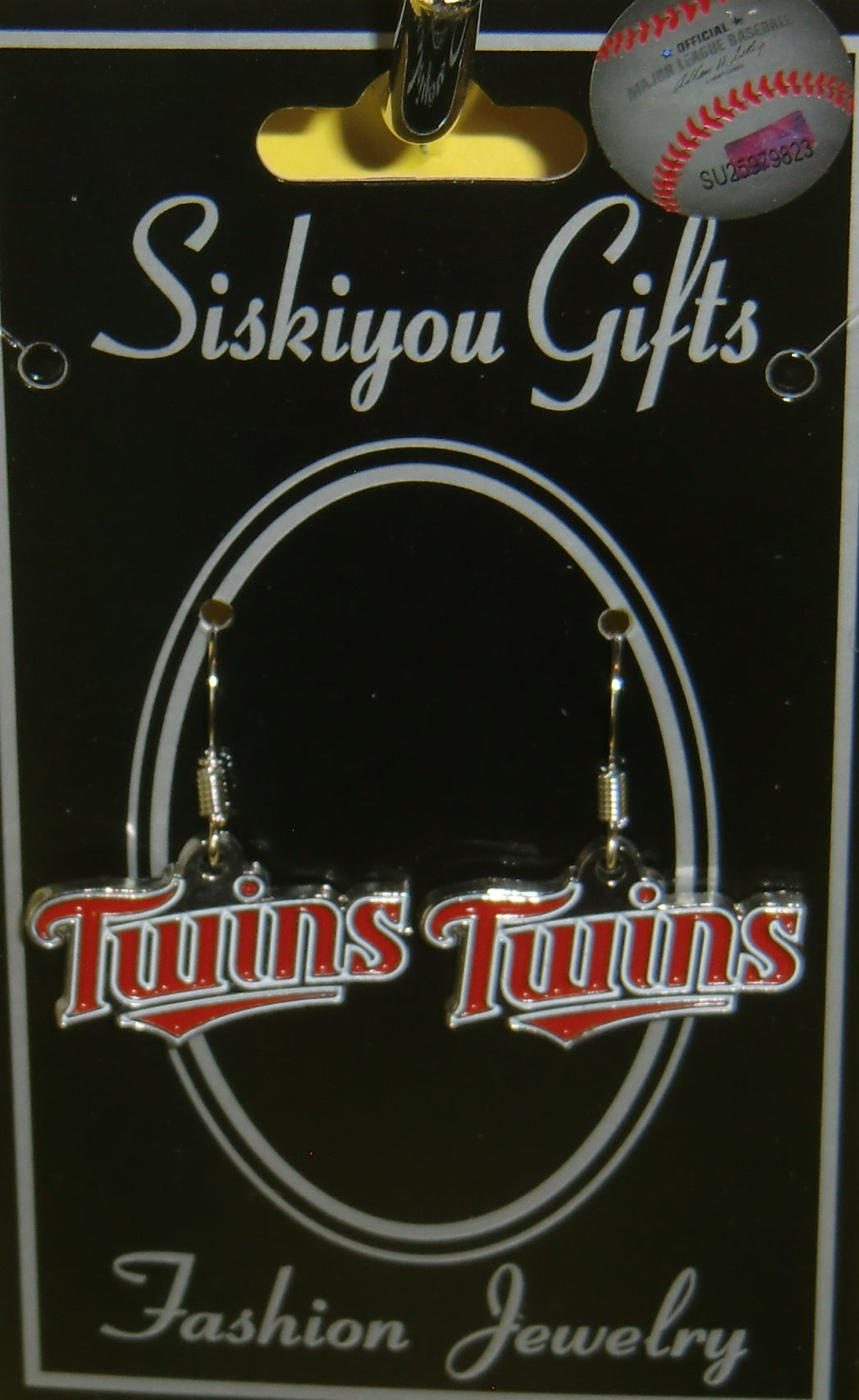 Minnesota Twins Dangle Earrings (chrome) MLB Licensed Baseball