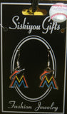 Miami Marlins Dangle Earrings (Chrome) MLB Jewelry