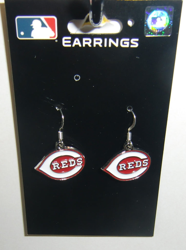 Cincinnati Reds Dangle Earrings (Chrome) MLB Baseball