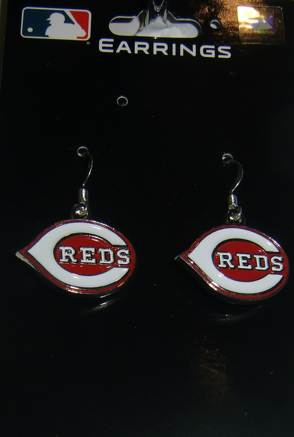 Cincinnati Reds Dangle Earrings (Chrome) MLB Baseball