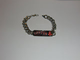 Boston Red Sox Heavy Duty Metal Link Team ID Bracelet MLB Licensed