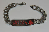 Boston Red Sox Heavy Duty Metal Link Team ID Bracelet MLB Licensed