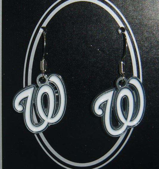 Washington Nationals Dangle Earrings (Zinc) MLB Jewelry