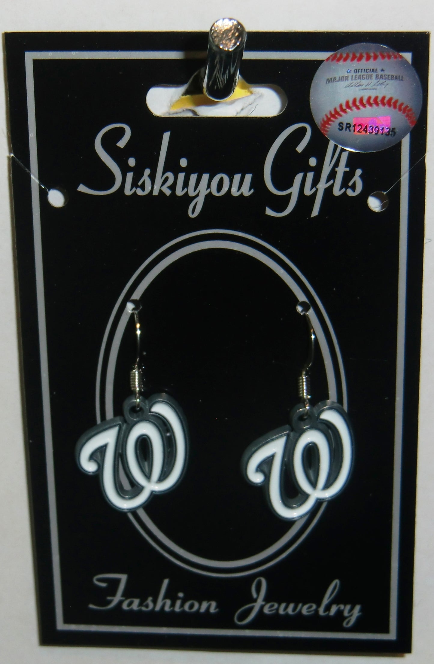 Washington Nationals Dangle Earrings (Zinc) MLB Jewelry