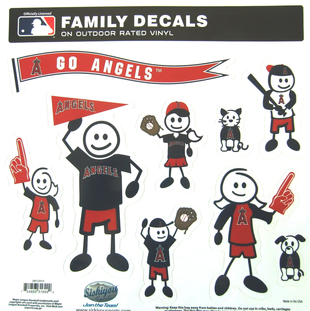 Los Angeles Angels Outdoor Rated Vinyl Family Decals MLB Baseball