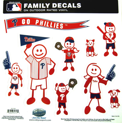 Philadelphia Phillies Outdoor Rated Vinyl Family Decals MLB Baseball