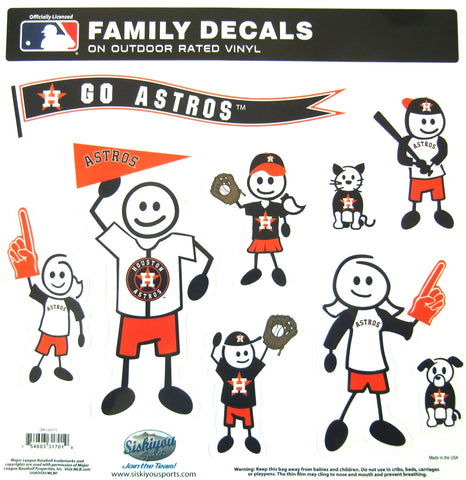 Houston Astros Outdoor Rated Vinyl Family Decals MLB Baseball