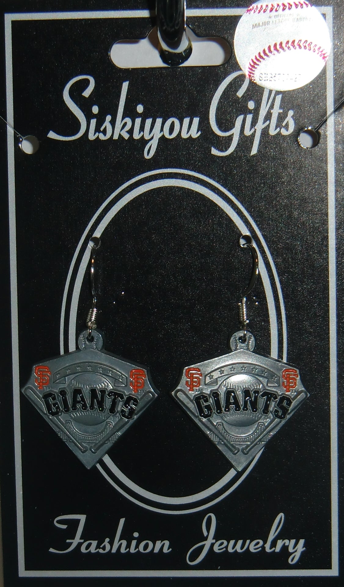 San Francisco Giants Dangle Earrings Licensed MLB Baseball Jewelry