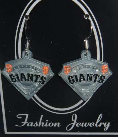 San Francisco Giants Dangle Earrings Licensed MLB Baseball Jewelry
