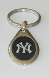 New York Yankees Etched Team Logo Metal Key Chain MLB Baseball