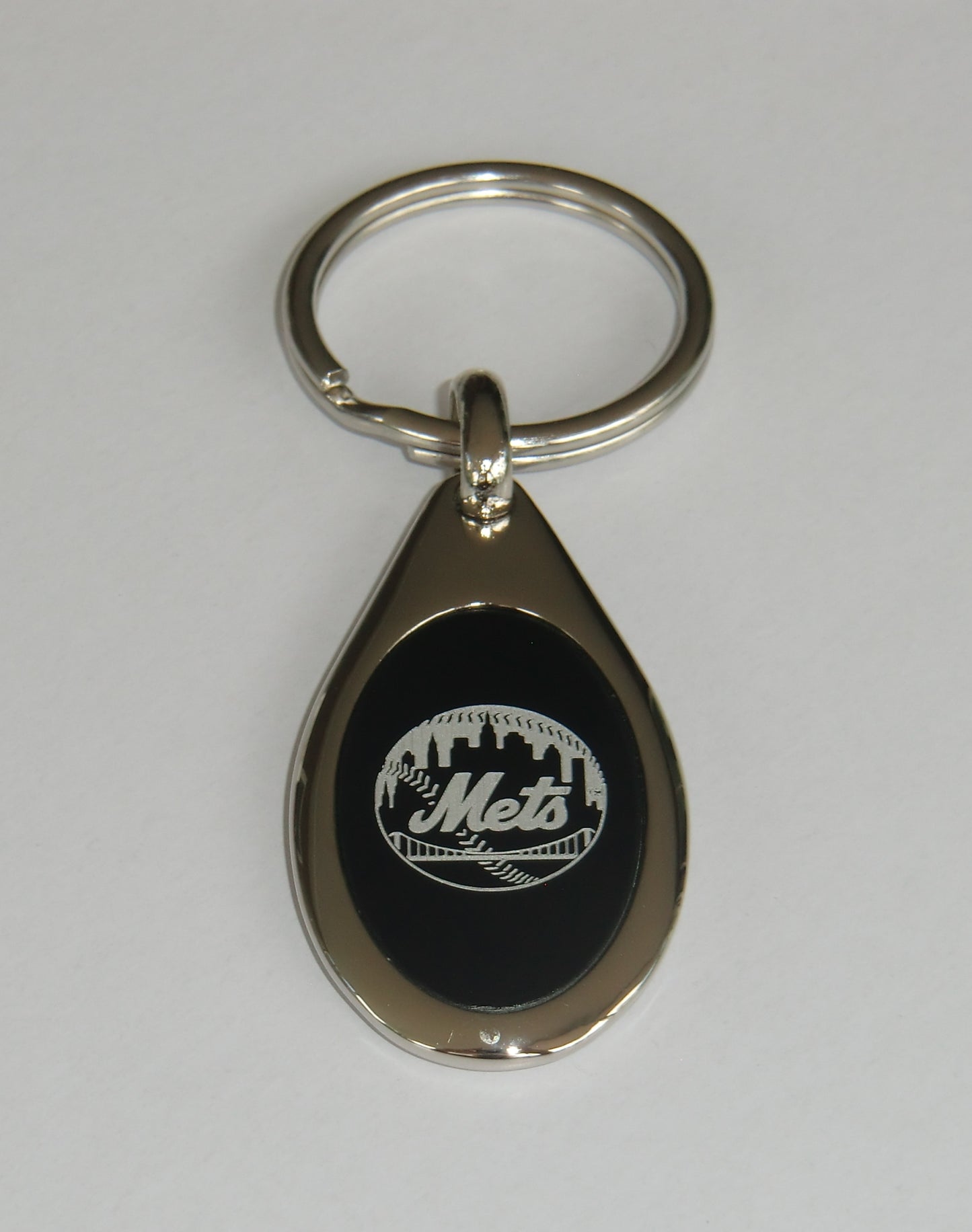 New York Mets Etched Team Logo Metal Key Chain MLB Baseball