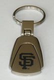 San Francisco Giants Brushed Metal Key Chain Etched Team Logo MLB Baseball