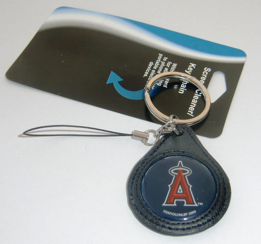 Los Angeles Angels Screen Cleaner Key Chain with Lanyard MLB Baseball