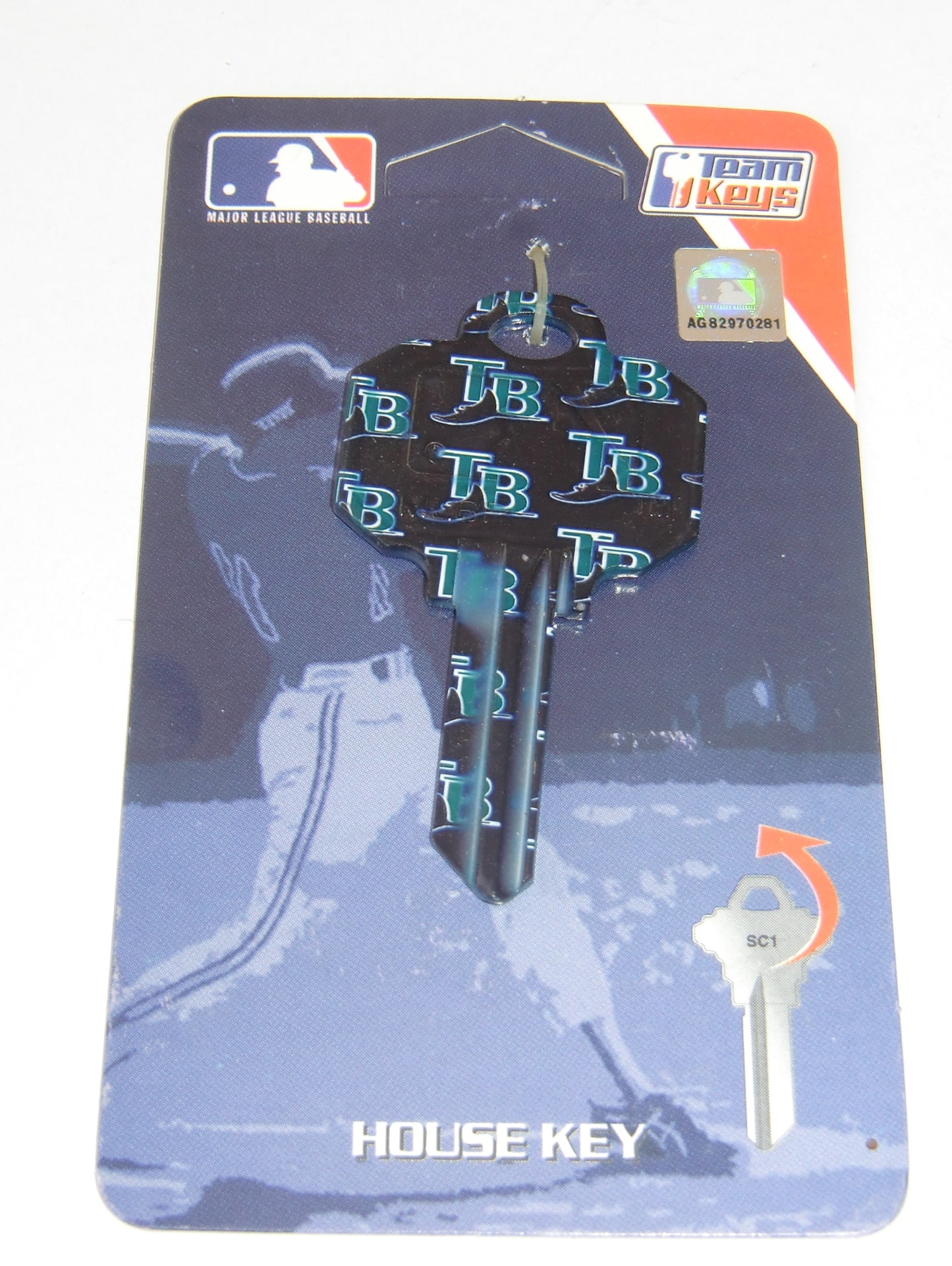 Tampa Bay Rays ILCO SC-1 Team Metal House Key MLB Baseball