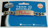 Philadelphia Phillies Heavy Duty Metal Link Team ID Bracelet MLB Baseball