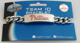 Philadelphia Phillies Heavy Duty Metal Link Team ID Bracelet MLB Baseball
